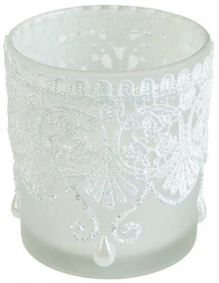 Photophore dentelle droit petit modèle