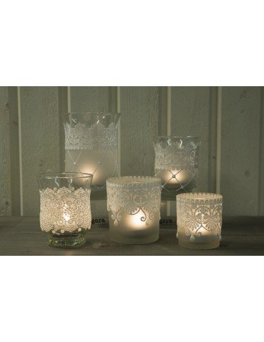 Photophore dentelle droit petit modèle