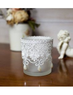 Photophore dentelle droit petit modèle