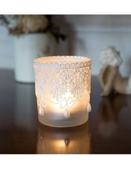 Photophore dentelle droit petit modèle