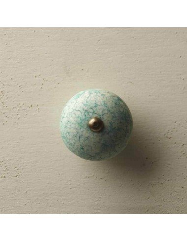 Bouton de porte en céramique verte