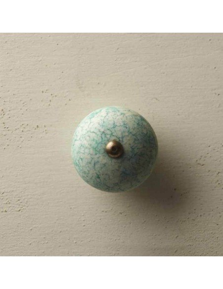 Bouton de porte en céramique verte