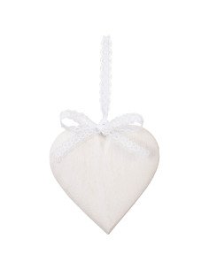 Coeur à suspendre bois et ruban