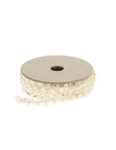 Ruban tresse picot ivoire