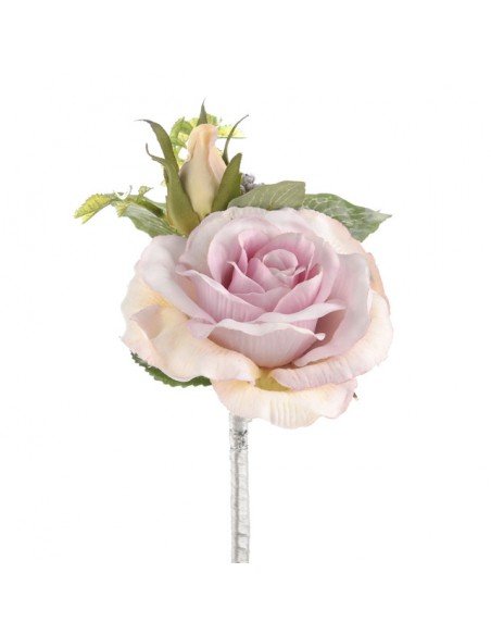 Fleur pour corsage de mariée mauve