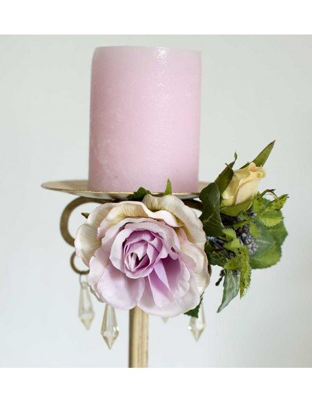 Fleur pour corsage de mariée mauve