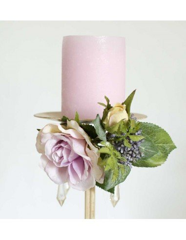 Fleur pour corsage de mariée mauve