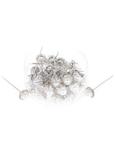 36 épingles perle et couronne de diamants