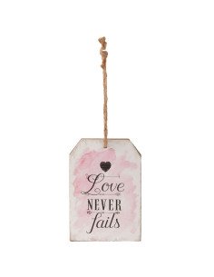 Plaque à suspendre Love Never Fails 2