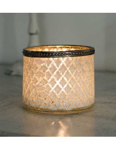 Photophore verre opaque et relief 2