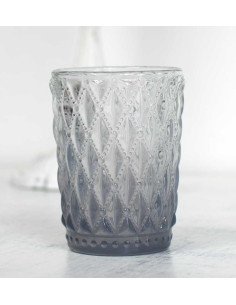 Photophore verre bleu