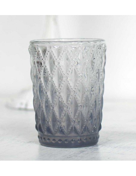 Photophore verre bleu