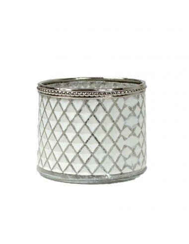 Photophore verre opaque et relief