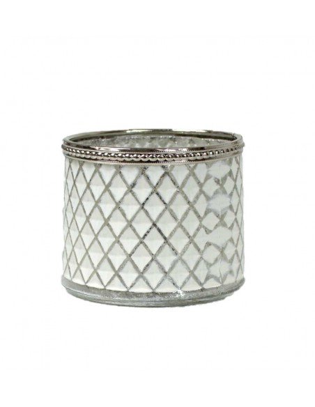 Photophore verre opaque et relief