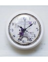 Bouton de tiroir bois blanc Horloge Paris 40 mm