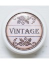 Bouton de tiroir bois blanc Vintage 40 mm
