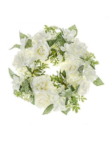 Couronne de mariée campagne crème