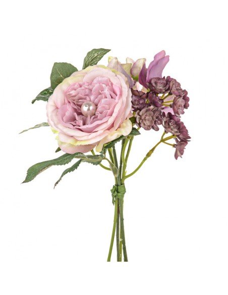 Bouquet de mariée rose avec perle