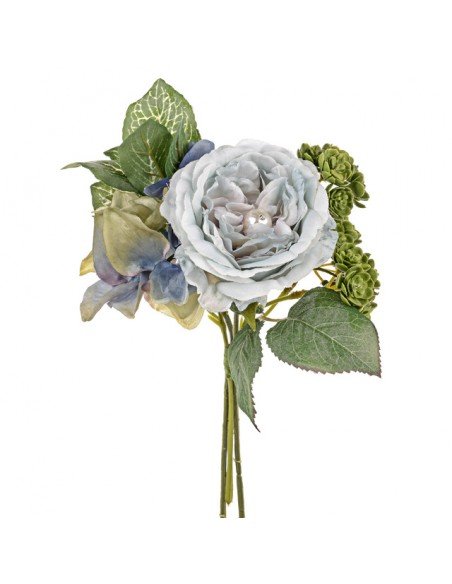 Bouquet de mariée fleur bleue avec perle