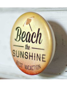 Bouton de tiroir abs sérigraphié Beach 2