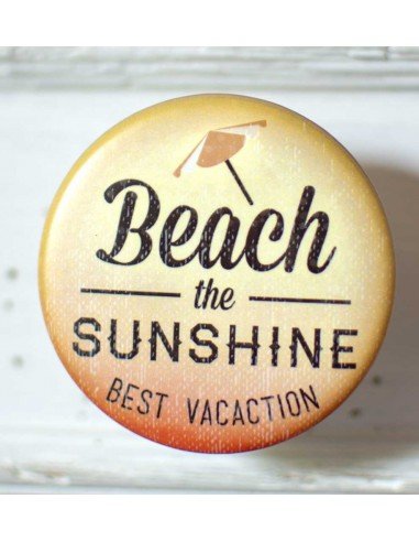 Bouton de tiroir abs sérigraphié Beach
