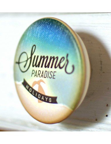 Bouton de tiroir abs sérigraphié Summer