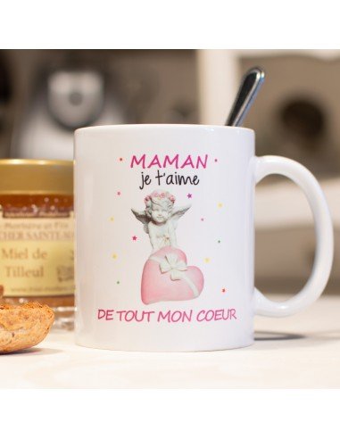 Tasse-Mug Maman Je T'Aime de Tout Mon Coeur Pour La Meilleure Des Mamans