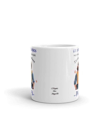 Tasse-Mug du Meilleur Papa Héro Original  Fête des Pères Anniversaire Papa ou Boite à Papa Naissance et Humour .Céramique 350 ml