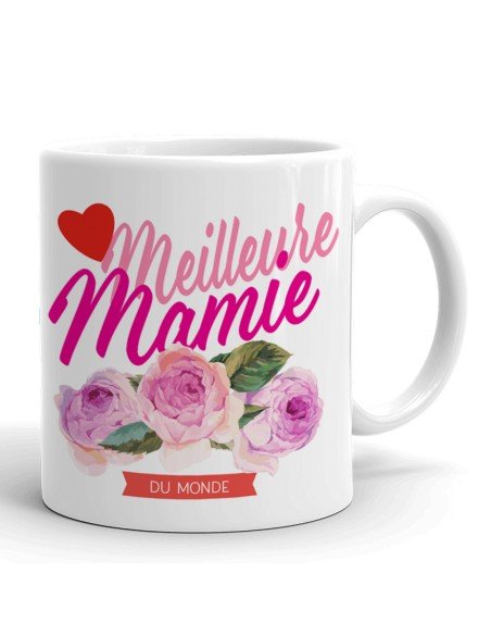 Tasse-Mug Mamie-Meilleure Mamie du Monde- Idée Cadeau Mamie Original Anniversaire Fête des Grands Mères Noël 