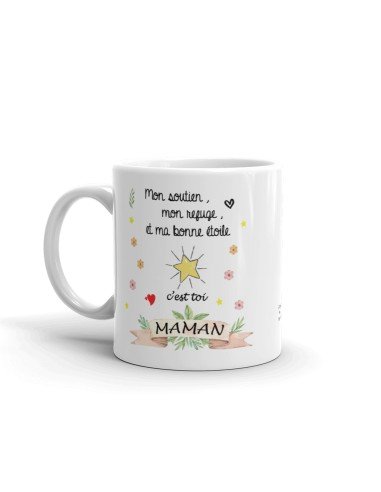 Tasse-Mug Maman Ma Bonne Étoile - Idée Cadeau Maman Original Anniversaire Fête de Mères Noël 