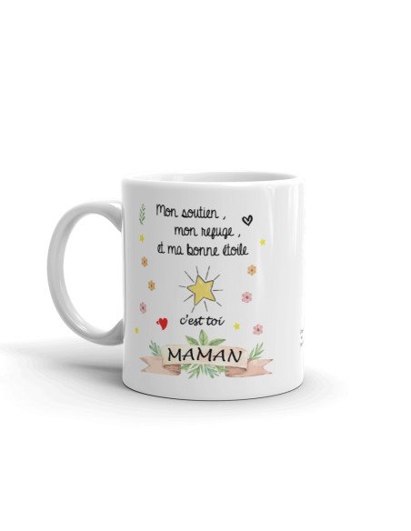 Tasse-Mug Maman Ma Bonne Étoile - Idée Cadeau Maman Original Anniversaire Fête de Mères Noël 