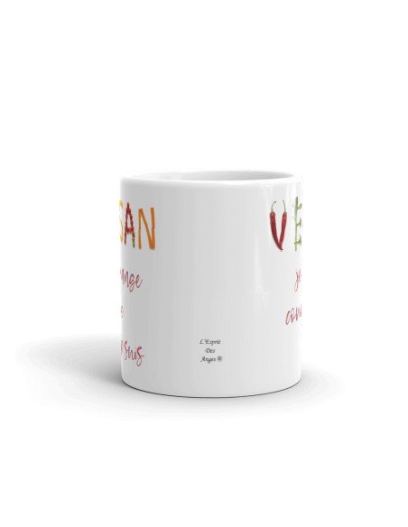 Tasse-Mug Vegan- Je Mange Comme Je Suis - Idée Cadeau Personnalisé Original Anniversaire Fête Ami et Famille
