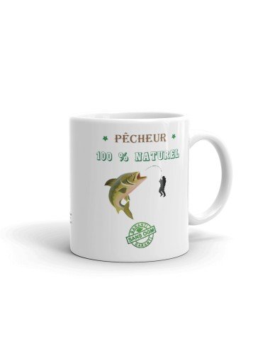 Tasse-Mug Pêcheur 100 Naturel Garanti Sans OGM - Idée Cadeau Personnalisé Origina Papal Anniversaire Fête Ami et Famille