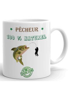 Tasse-Mug Pêcheur 100 Naturel Garanti Sans OGM - Idée Cadeau Personnalisé Origina Papal Anniversaire Fête Ami et Famille