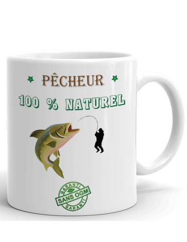 Tasse-Mug Pêcheur 100 Naturel Garanti Sans OGM - Idée Cadeau Personnalisé Origina Papal Anniversaire Fête Ami et Famille