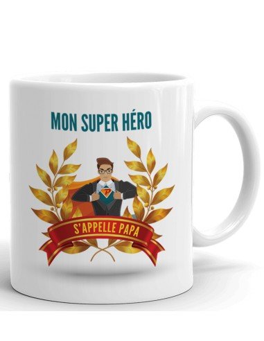 Tasse-Mug Papa Super Héro Idée Cadeau Anniversaire Original Personnalisé