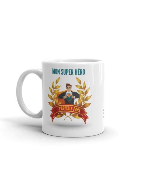 Tasse-Mug Papa Super Héro Idée Cadeau Anniversaire Original Personnalisé