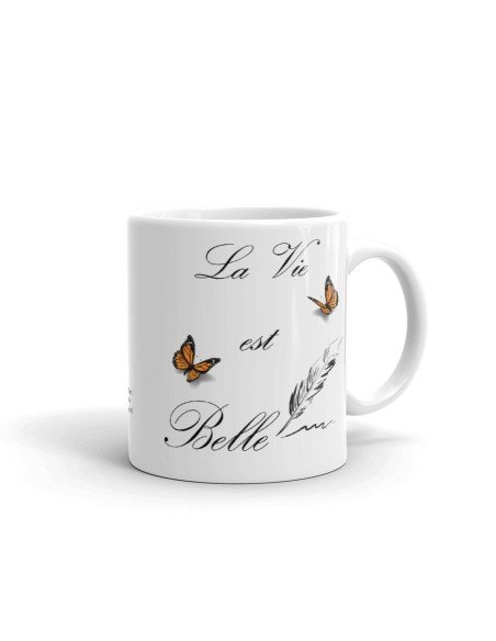 Tasse-Mug La Vie Est Belle - Idée Cadeau Personnalisé Original Anniversaire Fête Ami et Famille