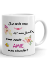 Tasse-Mug Cadeau Meilleure Amie -Une Seule Rose Est Mon Jardin - Idée Original Anniversaire Femme 