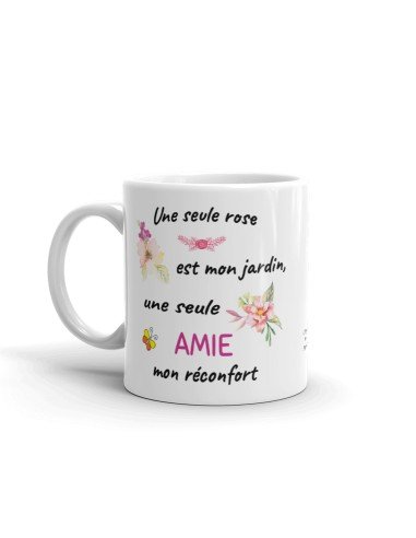 Tasse-Mug Cadeau Meilleure Amie -Une Seule Rose Est Mon Jardin - Idée Original Anniversaire Femme 