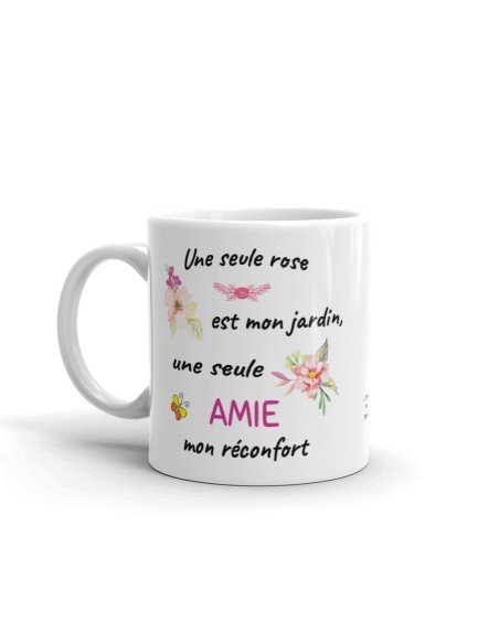 Tasse-Mug Cadeau Meilleure Amie -Une Seule Rose Est Mon Jardin - Idée Original Anniversaire Femme 