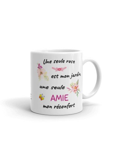 Tasse-Mug Cadeau Meilleure Amie -Une Seule Rose Est Mon Jardin - Idée Original Anniversaire Femme 