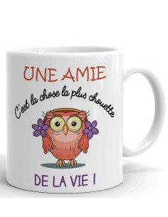 Tasse-Mug Meilleure Amie Cadeau-Une Amie La Chose La Plus Chouette De La Vie-- Idée Original Anniversaire Femme 