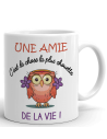 Tasse-Mug Meilleure Amie Cadeau-Une Amie La Chose La Plus Chouette De La Vie-- Idée Original Anniversaire Femme 