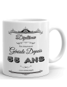 Cadeau Anniversaire Femme 55 ans - Tasse Mug - Diplôme Tout Simplement Géniale Depuis 55 ans - Original Personnalisé