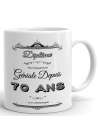 Cadeau Anniversaire Femme 70 ans - Tasse Mug - Diplôme Tout Simplement Géniale Depuis 70 ans - Original Personnalisé