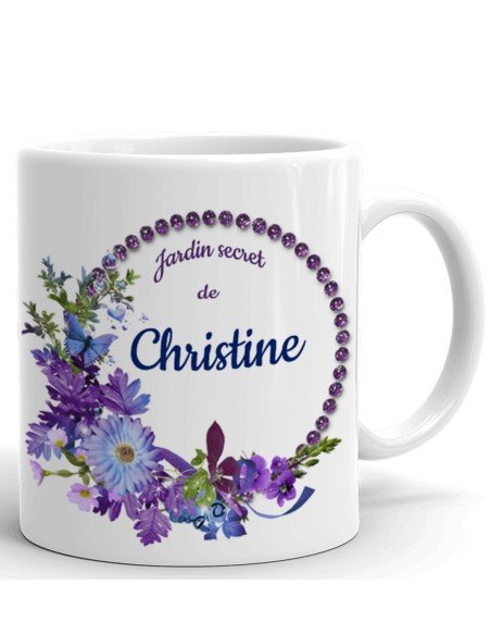 Mug Personnalisable Prénom - Le Jardin Secret De ... - Cadeau Femme Maman Anniversaire Fête Original 