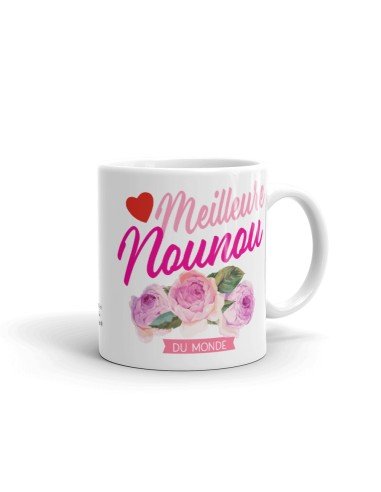 Mug Nounou Cadeau-Meilleure Nounou du Monde- Original Personnalisé Geniale Anniversaire Fête Noël 