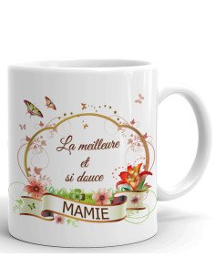 Mug Mamie Meilleure et si Douce - Idée Cadeau Original Anniversaire Fête de Mères Noël 