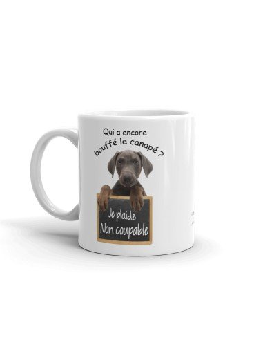 Cadeau Humour Original Mug Chien Coupable Weimar Personnalisé Anniversaire Fête